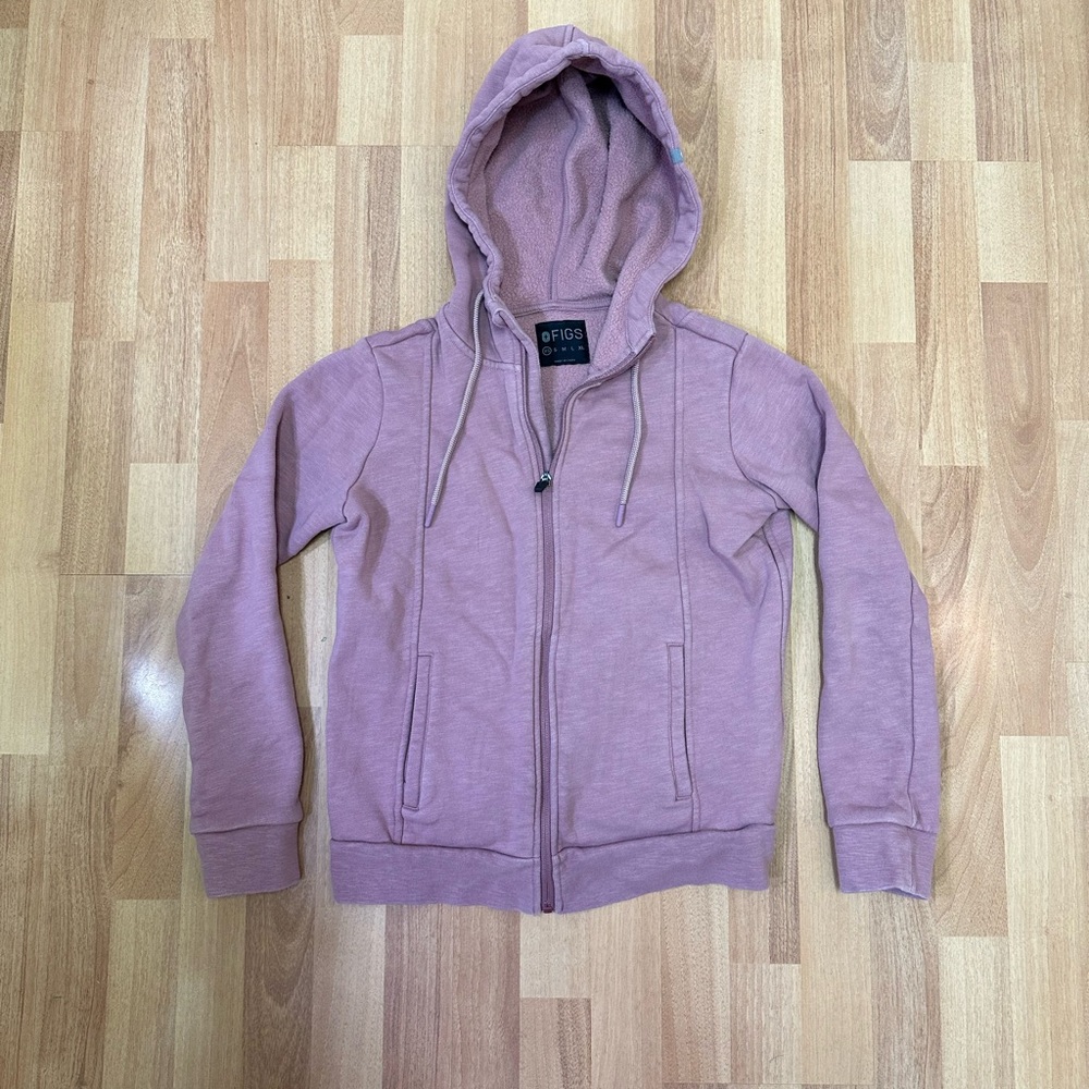 Figs Women’s XS Pink Zip-Up Hoodie